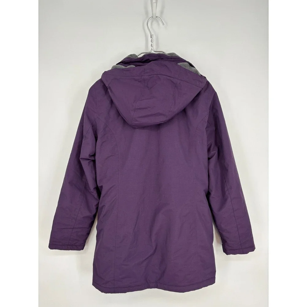 Lands' End Coat Girls M 10-12 Purple The Squall Coat Removable Hood Lined